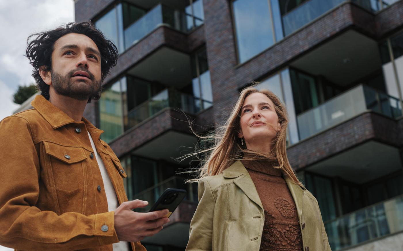 couple looking at apartments