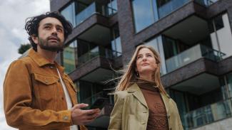 couple looking at apartments